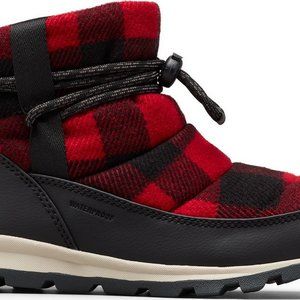 New In Box Sorel Women's Whitney Short Plaid 200g Waterproof Winter Boots Sz 7.5